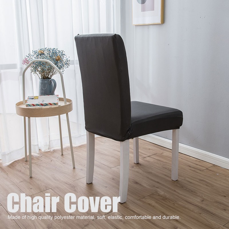 6Pcs Elegant Simple Style Polyester Elastic Chair Cover Furniture Accessories