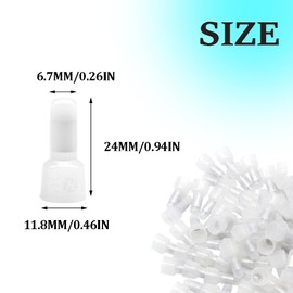 CEEYSEE 100 Pieces Cable End Connectors 4.0-6.0 mm² Fully Insulated Nylon Wire Crimping Caps CE Closed Connectors (DCE5)