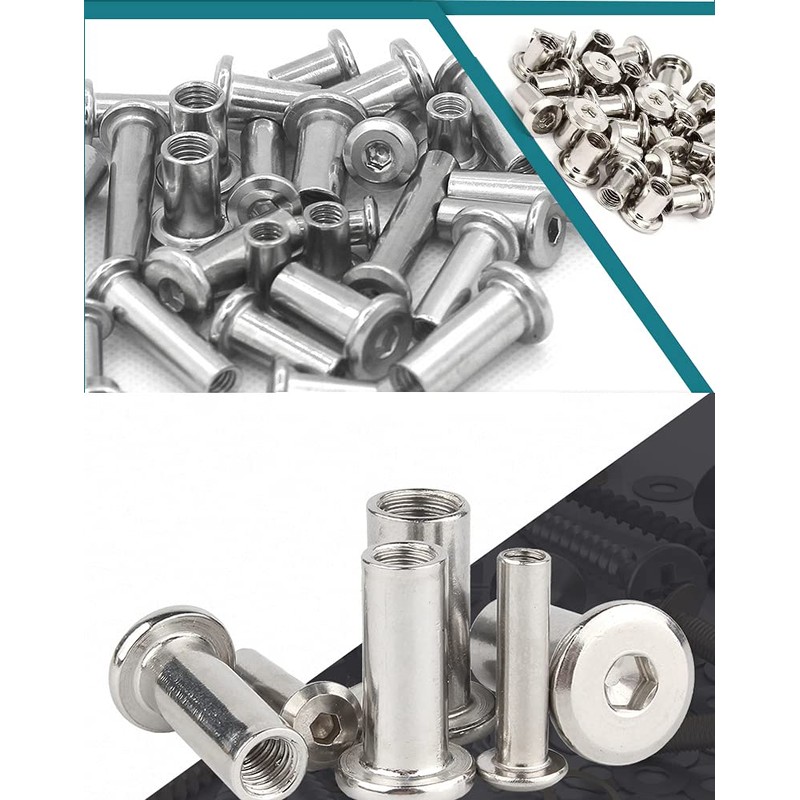 ZUZGO Sleeve Nut M6 M8 Hexagon Socket Binding Screws Sleeve