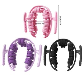 AIMALL 28 Roller Leg Massager Ring 8.6×7.8 Inch Manual Muscle Relaxation Roller for Calf, Thigh, Arm, Waist - 3 Colors Yoga Massage Roller