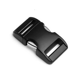 Ganzoo Alumaxx Metal Click Clasp, Set of 2, 3/4 Inch Clip Clasp/Buckle for Paracord Bracelets, Dog Collars, Backpack, Powder-Coated, Colour: Matte Black, black