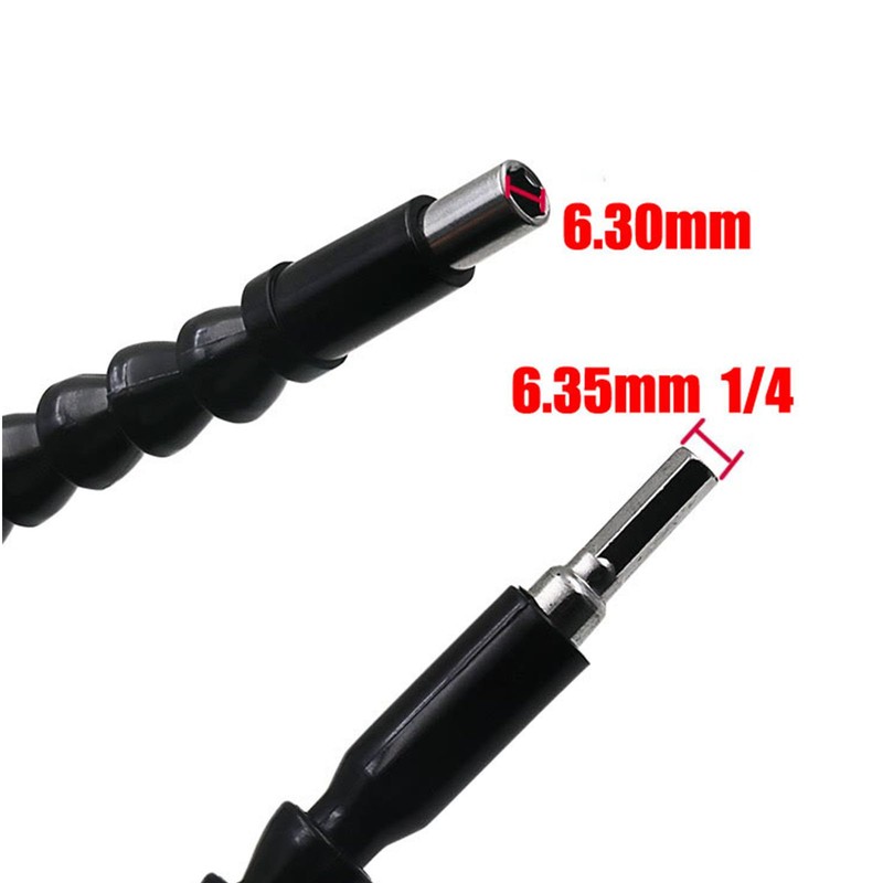 HALJIA 2pcs Flexible Shaft 300mm (12") Screwdriver Power Bit Drill