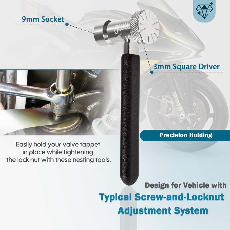 Valve Clearance Adjustment Tool Kit for Motorcycles, GY6 Scooters, ATVs