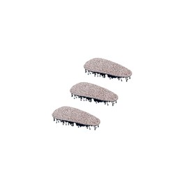 Kamipita Super Mini Series 3 Pcs Cute Velcro Hair Clips, Glitter, Glitter Hair Clips, Hairpins Hair Elastic and Short Hair(3.8*2cm, Champagne)