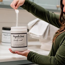 Large Laundry Wash - Plant Based Ingredients, No Harmful Detergents or Fillers, Powerful and Gentle Cleaning - Scent: Magnolia