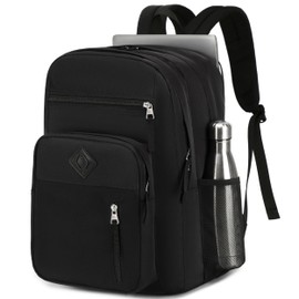 Laptop Backpack 17 inch for Women Men Large College Bookbags Waterpoof Work Business Travel Backpacks Kids School Bag for Girls Boys Students Teens Elementary Schoolbag Casual Daypack Sport -Black