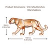 Crystal Leopard Cheetah Figurine Realistic Animal Art Collection Table Decoration