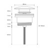 Universal Click Clack Basin Waste, Fits Sinks with or Without