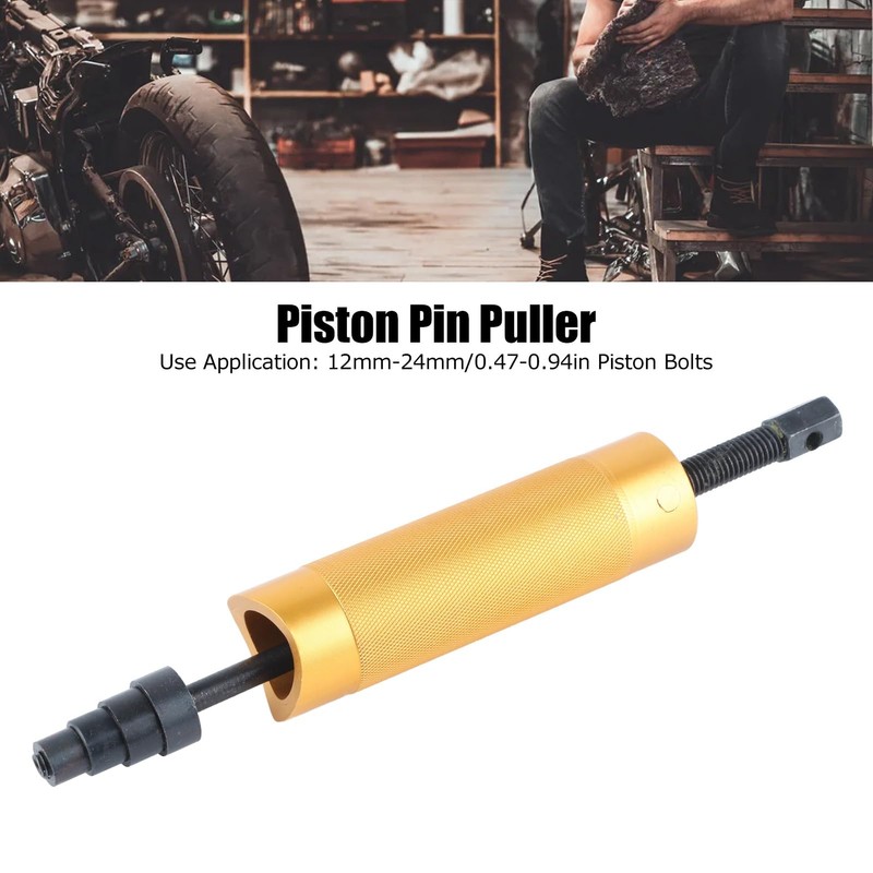 Piston Pin Puller, Aluminum Alloy Orange Black Tool, Universal for
