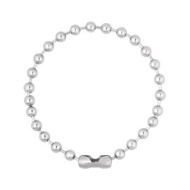 Sacina Y2k Aesthetic Emo Silver-tone 50cm Beaded Chain Necklace, Ball Chain Necklace for Women, Grunge Necklace, Punk Necklace, Christmas Jewelry Gift