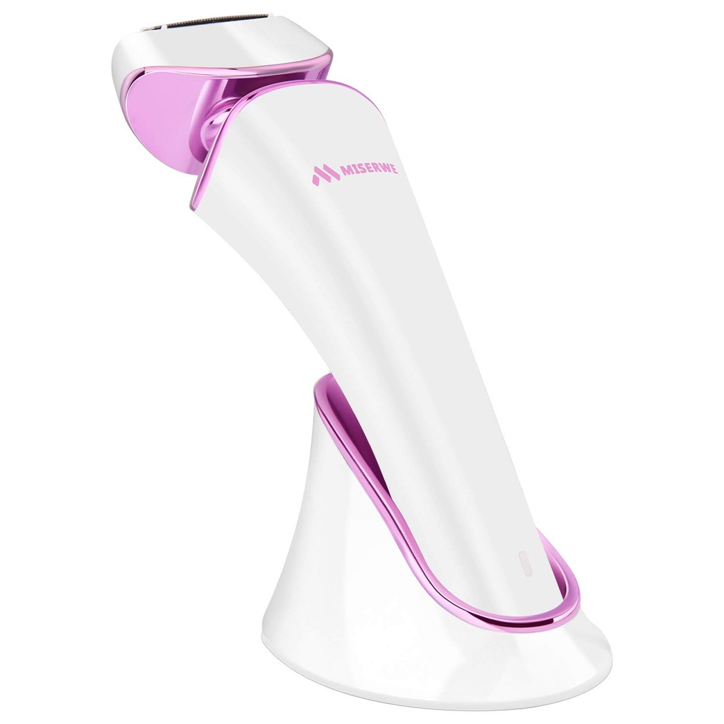 Electric Razor for Women Lady Shaver Bikini Trimmer Body Hair Removal for Legs and Underarms Painless Cordless Rechargeable Wet and Dry Razor with LED Light.