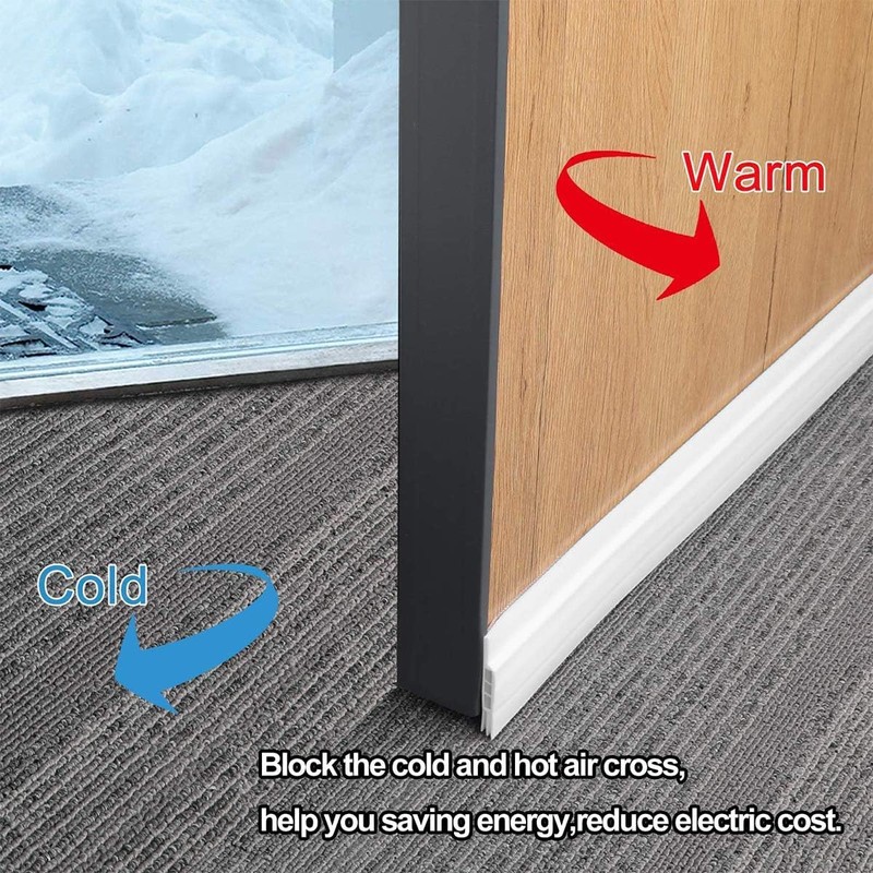 Hulameda 2 Pack Door Draft Stopper，Door Sweep for Exterior &