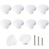 OctinPris 10pack White Kitchen Cabinet Knobs White Closet Door Knob