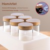 4 Pack 10oz Overnight Oats Containers with Bamboo Lids, Glass