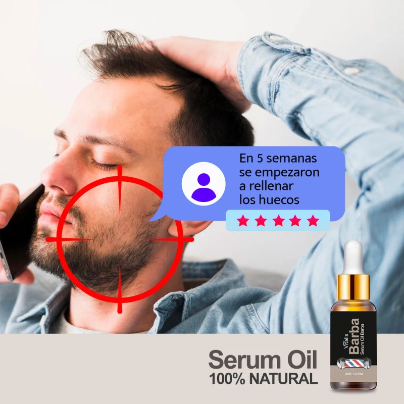 3 Esencia Aceite Para Crecer Barba Bigote Natural 30ml C/u