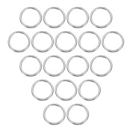 MECCANIXITY Split Key Rings, 1mm Thick 12mm OD 304 Stainless Steel Open Jump Ring Solid Keychain Loop Buckle for Keychains Car Key Hanging, 90pcs