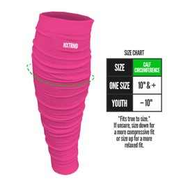 Nxtrnd Football Leg Sleeves, Calf Sleeves for Men & Boys, Sold as a Pair (Pink, Youth)