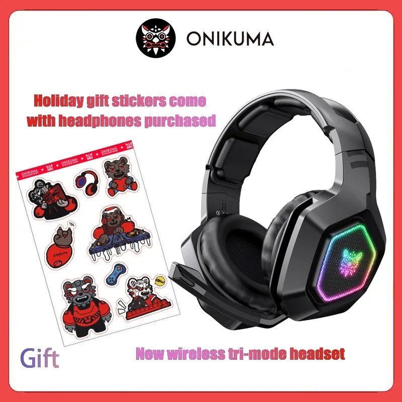 Audífonos Gamer Onikuma B100 Bluetooth 2.4 G Tipo-c Negro