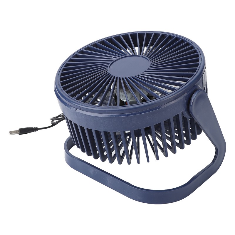 Small Air Circulator Fan 2 Adjustable Speed Blue Portable Rechargeable
