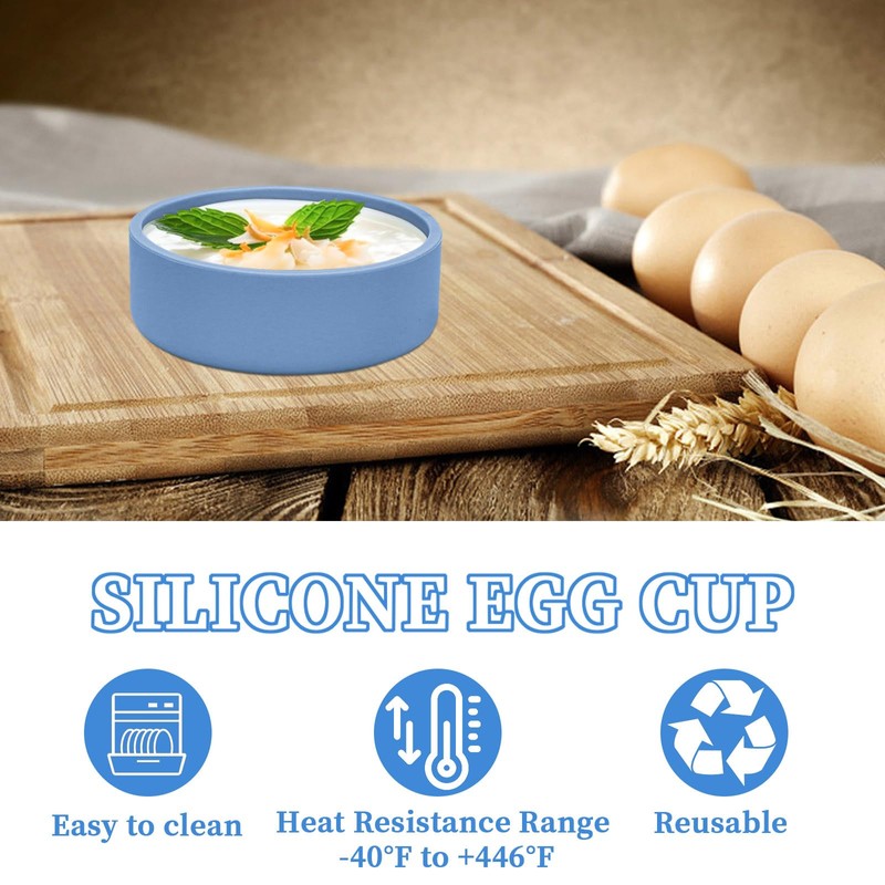 Sekonow 4 Pack Silicone Microwave Egg Cooker Poacher - Nonstick