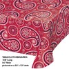 Creative Converting 329662 Red Paisley Print Plastic Tablecloth