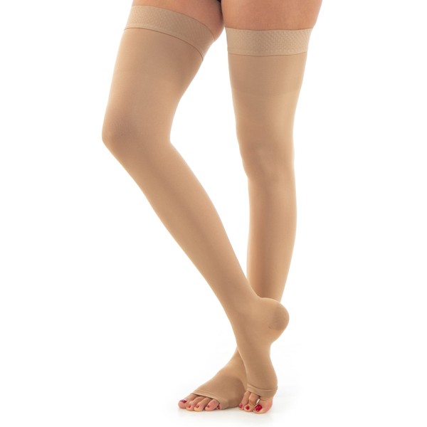 Thigh High Compression Stockings, 20-30 mmHg Firm Level (Small)