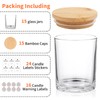 SUPMIND 15 Pack Glass Candle Jars -7oz Clear Empty Candle