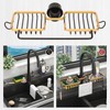 Faucet Storage Shelf Aluminum Plastic Two Containers with Towel Rod