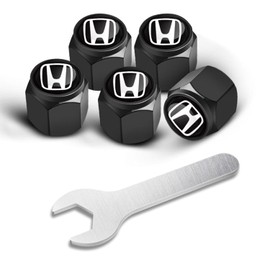 Tire Valve Stem Caps for Honda Civic FIT Odyssey Accord CR-V HR-V Accessories,5 Pack Copper Tire Valve Caps with Leakproof Rubber O-Rings