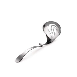 Alessi Nunziatella ESI24 - Design Perforated Ladle for Mozzarella, 18/10 Stainless Steel, Silver, Acciaio