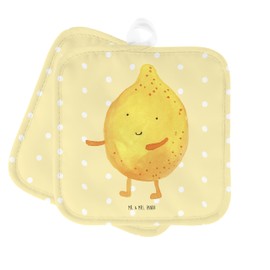 Mr. & Mrs. Panda Set of 2 Pot Holders Best Friends Lemon - Gift, Pot Holder Set, Pot Holder Funny, Pot Holder Set of 2, Good Mood