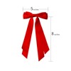 Black Hair Bows for Women - 2Pcs Silkly Satin Hair