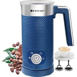 Huogary Milk Frother,4 in 1 Milk Frother and Steamer,10.14 oz /300 ml Hot and Cold Foam Maker,Milk Steamer,Milk Warmer for Coffee,Cappuccinos,Macchiato, 120V