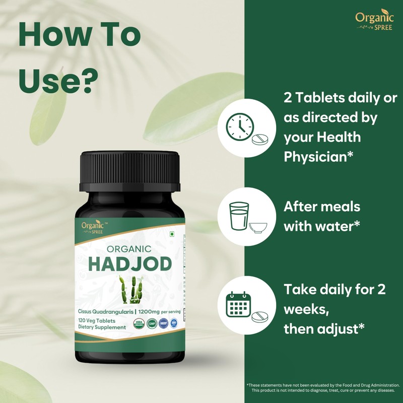 ORGANIC SPREE HADJOD - CISSUS 120 Tablets | Cissus Quadrangularis