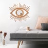 Nordic Makeup Mirror Rattan Woven Eye Shape Wall Hanging Mirror