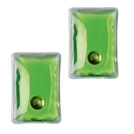 eBuyGB Pack of 2 Reusable Instant Gel Hand Warmer (Green Rectangle)