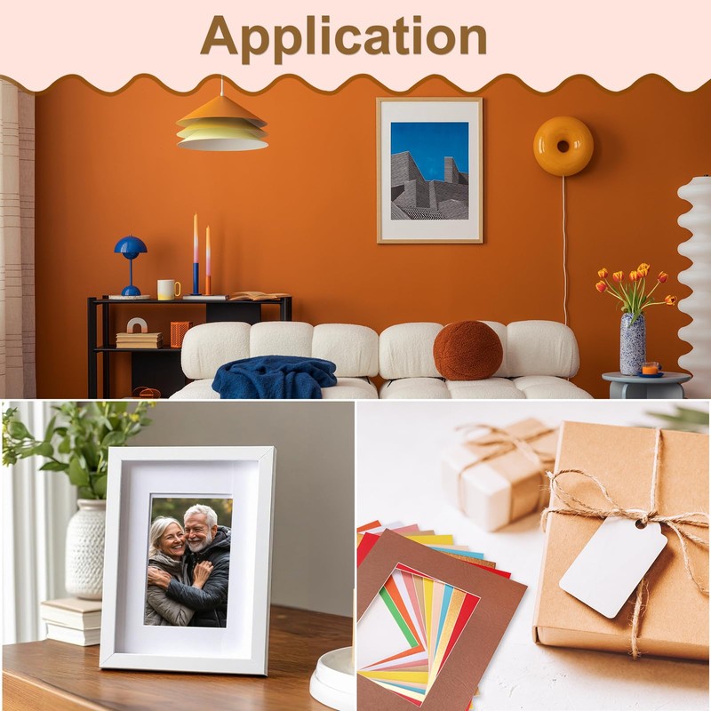 uxcell Picture Mats, 8 x 10 Mat Board Center for