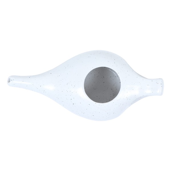 WHOLELIFEOBJECTS Leak Proof Durable Porcelain Ceramic Neti Pot Hold 300 Ml Water Comfortable Grip | Microwave and Dishwasher Safe eco Friendly Natural Treatment for Sinus and Congestion (Marble)