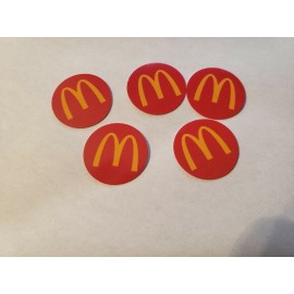 Unbranded Pre Cut One Inch Bottle Cap Images McDonald's Golden Arches Free Ship - photo, 40 images