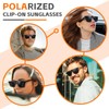 Epavouos Polarised Clip-On Sunglasses UV400 Anti-Glare Lenses Laser Edge Sporty