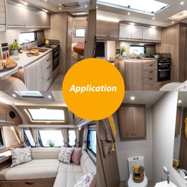 Dream Lighting 12V LED Recessed Down Light Cool White Caravan RV Interior Down Lamp 165lumens IP44 Pack of 2