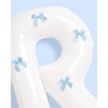 xo, Fetti White Bride Balloons + Blue Bows - 40