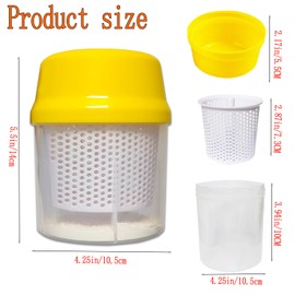 Delllala Reptile Cricket Calcium Mixer，Calcium Reptile Nutrients Shaker Bottle ， for Bearded Dragon, Geckos, Lizards, Chameleon and Snakes.,Cricket Feeder