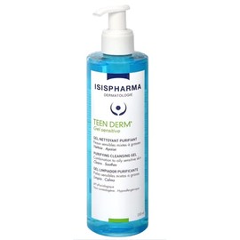 Isispharma Teen derm Gel Sensitive 400 ml, gel de limpieza para pieles grasas o mixtas