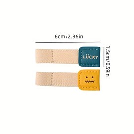 Ximimark 10pc Adorable Artificial Leather Wire Winders - Durable & Space-Saving, Fun Smile Expression Earbud Organizers - Perfect Cord Wraps for Tidy Earphone Management