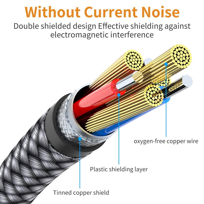MCSPER 3.5mm to 2.5mm Aux Audio Cable (6.6FT), 90 Degree