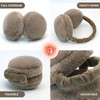 RUIKUNA Earmuffs Women Winter Black Ear Muffs Foldable Fluffy White