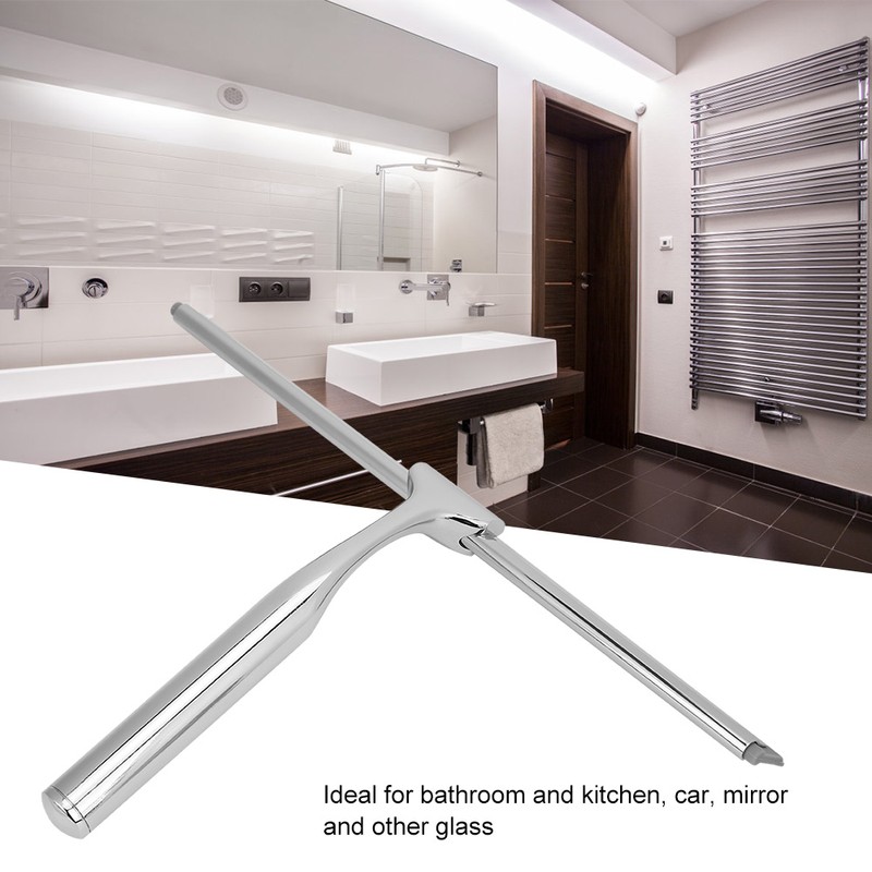 Window Glass Wiper One-Side Brush Stainless Steel with Suction Cup
