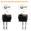 10pack Kcd1 Rocker Switch,Black 2pin On Off Switch Pre-Wired Latching