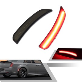 GTINTHEBOX Smoked Lens Rear Red Led Side Marker Light Kit for 2015 2016 2017 2018 2019 2020 2021 2022 2023 Chrysler 300